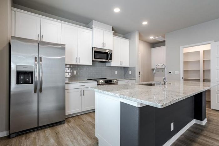 kitchen with island and stainless steel appliances