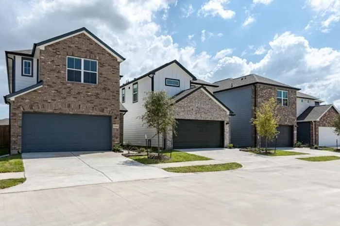 single family home with two car garages