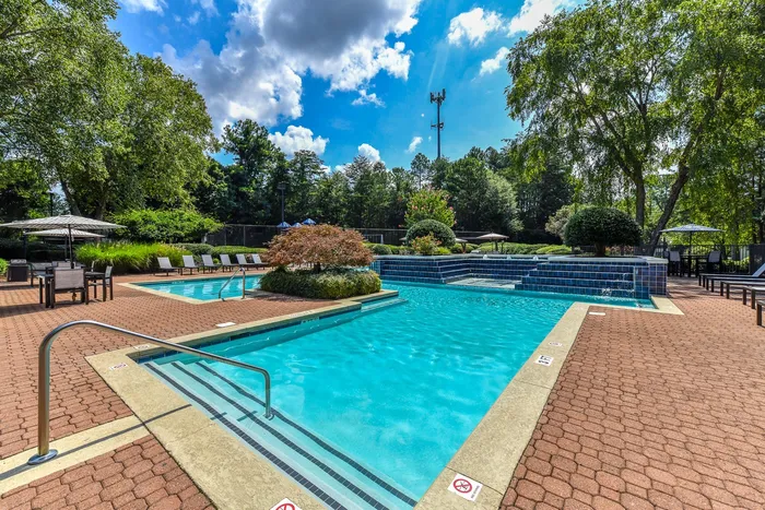 Pool with waterfall feature