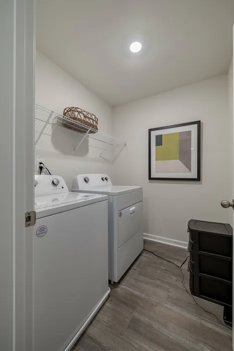 laundry room with washer and dryer