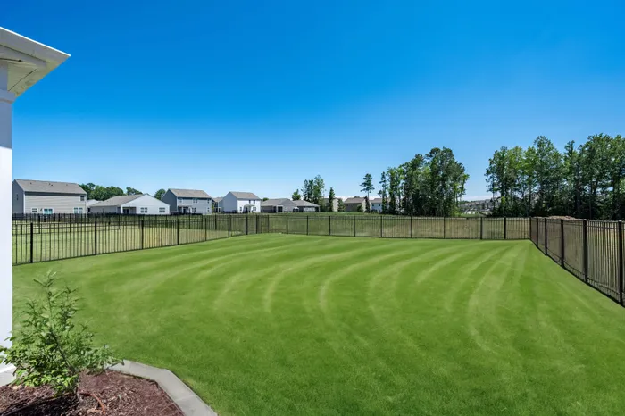 large fenced back yard