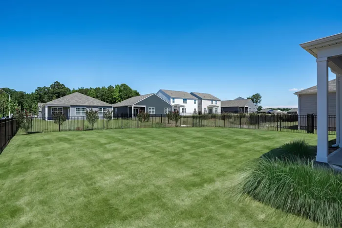 fenced in backyard