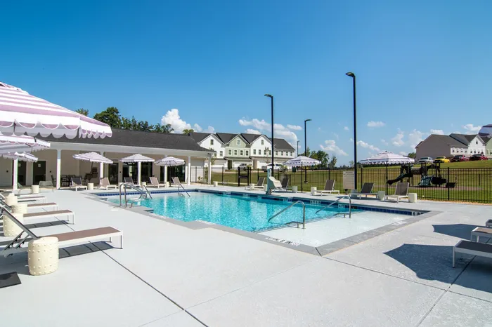Sparkling Swimming Pool with Sun Deck
