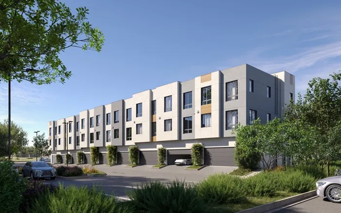 Exterior view of apartment and grounds