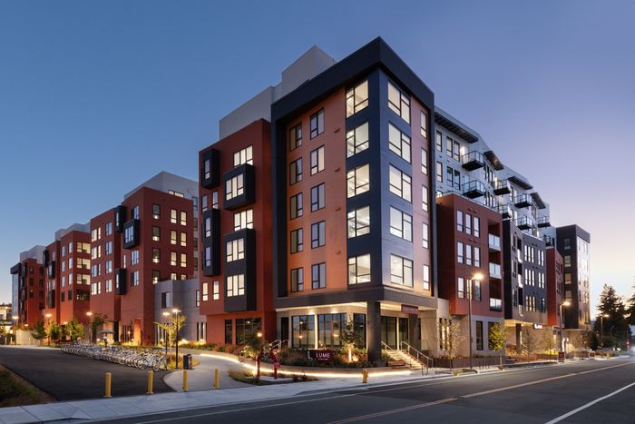 Exterior of Lume at Night