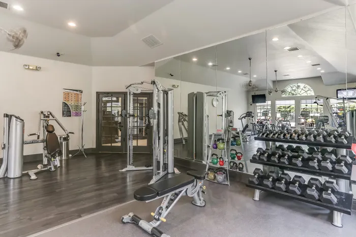 Fitness center free weights