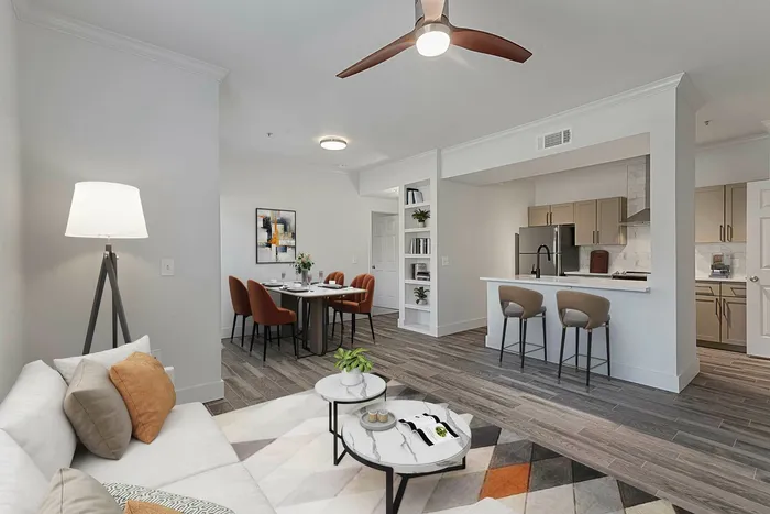 Kitchen and living room