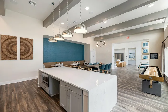 Community Kitchen with Bar Stool Seating
