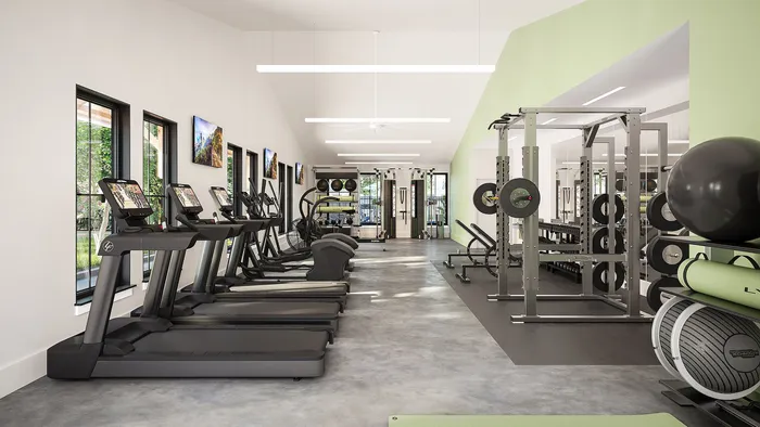 fitness center rendering