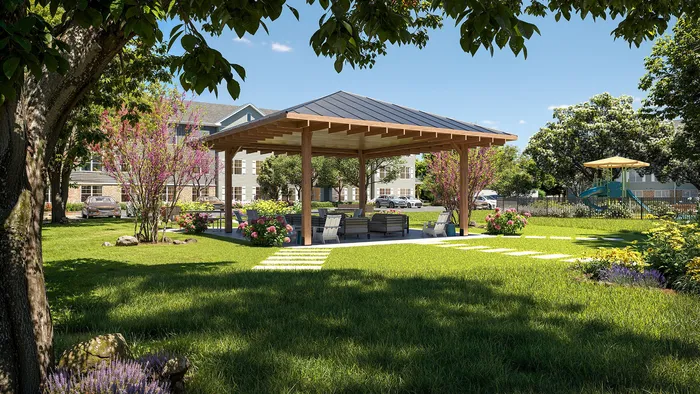 courtyard area rendering