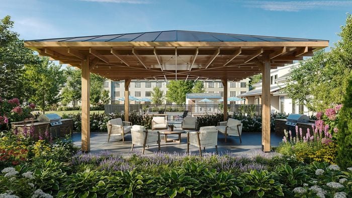 outdoor grilling area rendering