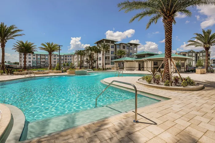 Zero-Entry Resort-Style Pool with Cabanas & Lounge Seating