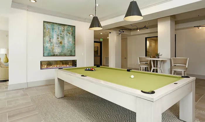 Game room in clubhouse