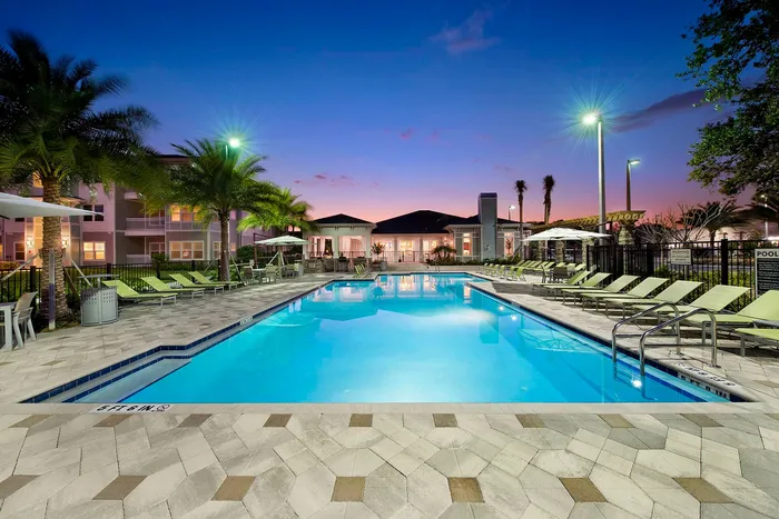 Pool at night