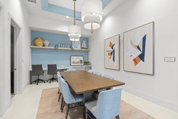 Co-working space with conference table