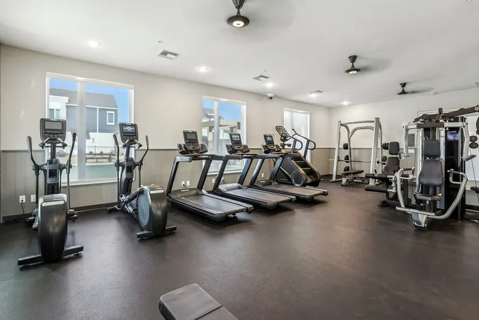 fitness center with treadmill
