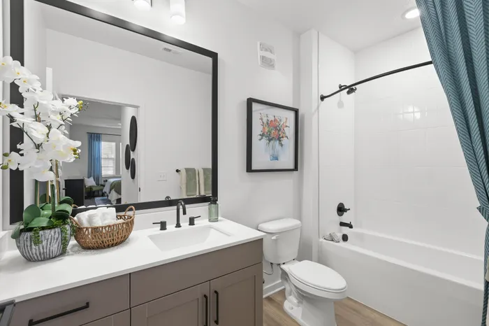 Bathroom with soaking tub
