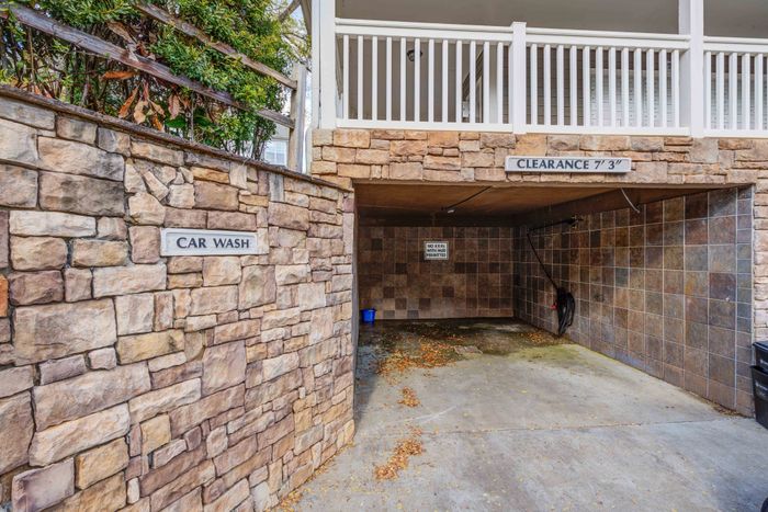 Outdoor car wash area