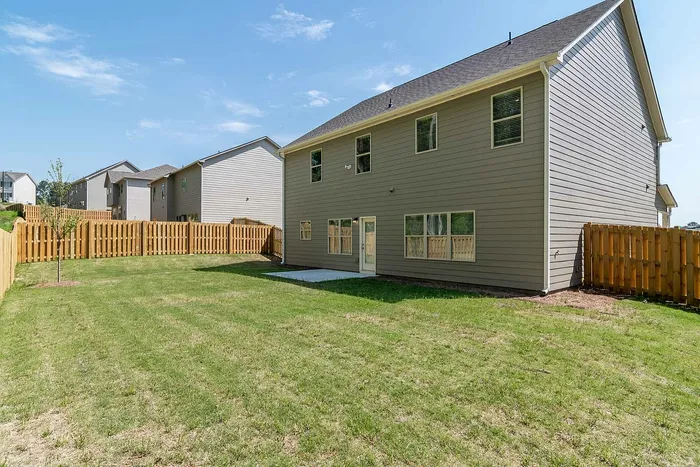 fenced in back yard
