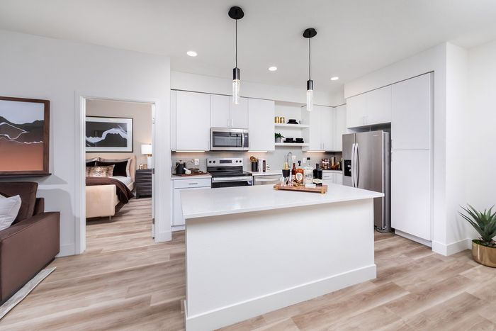 Kitchen with prep island