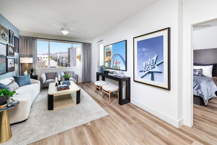 Living room with expansive windows