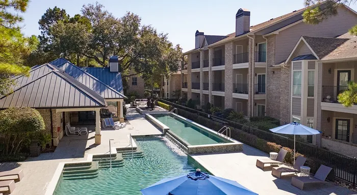 large pool aerial view