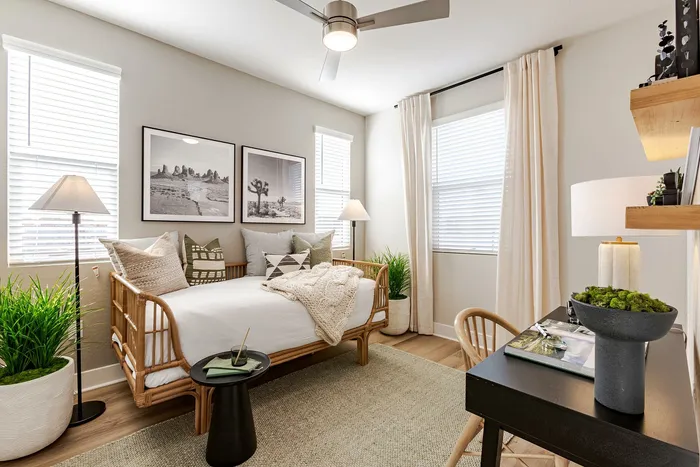 guest room and office space