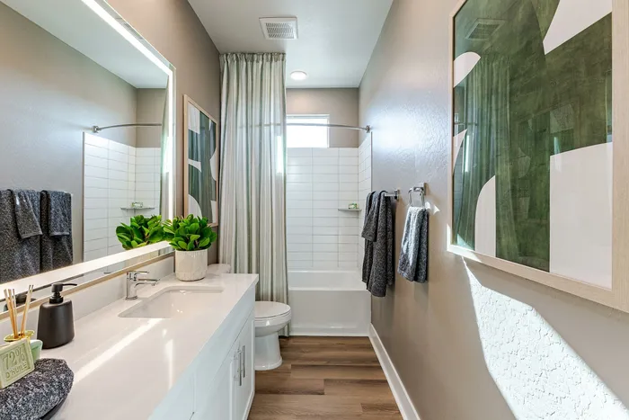bathroom with oversized soaking tub