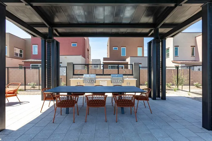 outdoor grilling area