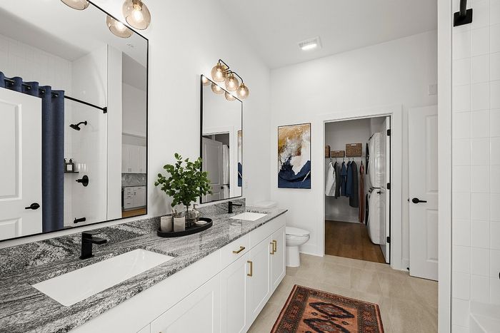 Vanity and Laundry Area