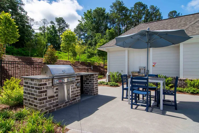 outdoor grilling area