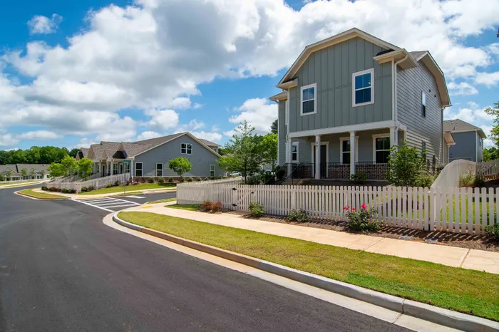fenced in single family home