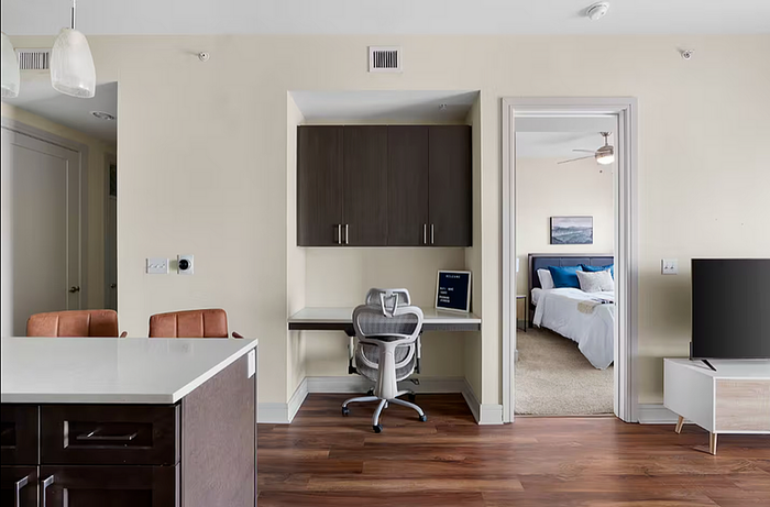 built-in desk