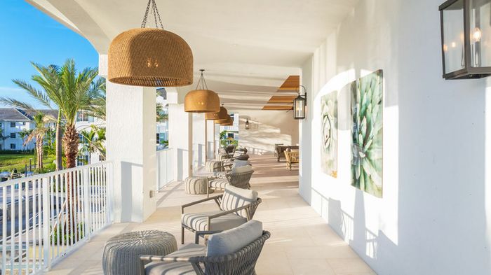 outdoor seating area