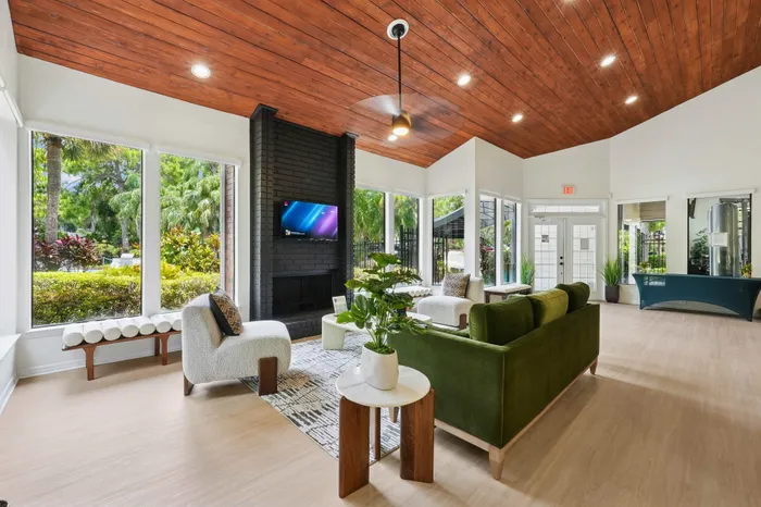 Lounge Area with garden view