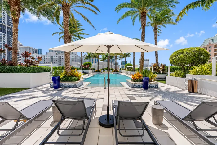 pool chair view