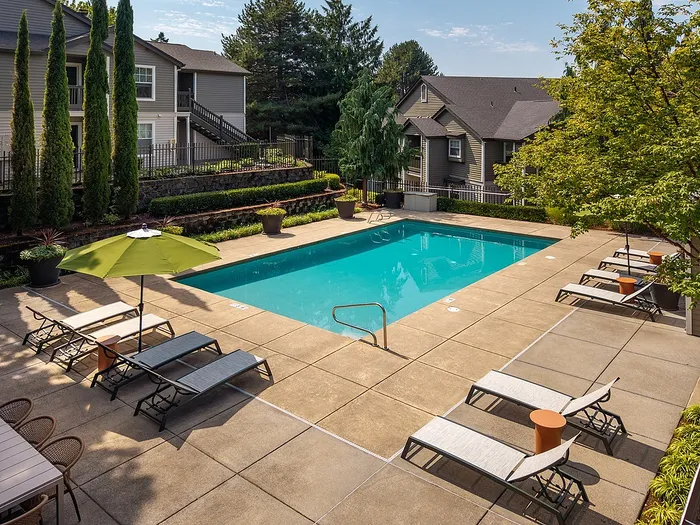 Pool with lounge chairs