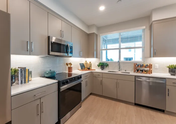 model kitchen with decor