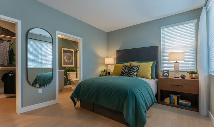 modern bedroom with decor