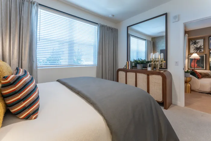 modern bedroom with decor