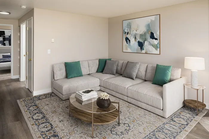 Renovated 1 Bedroom Living Room