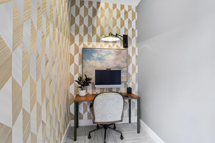 Private resident workspace with computer at Avana TownPark apartments in Kennesaw, GA