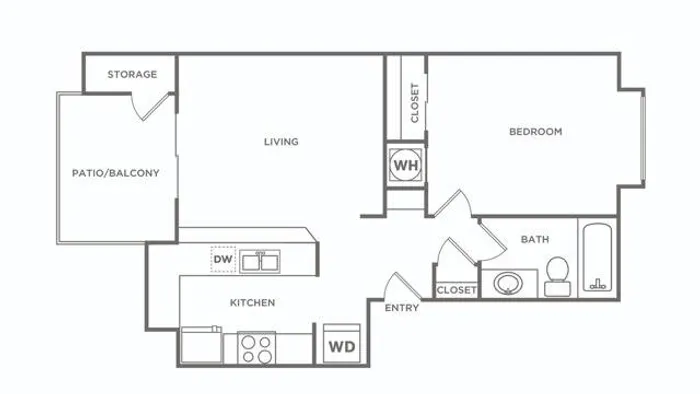 One Bedroom Renovated | 1 bed 1 bath | 583 sq ft