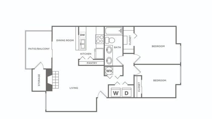 Two Bedroom / One Bath Renovated | 2 bed 1 bath | 935 sq ft