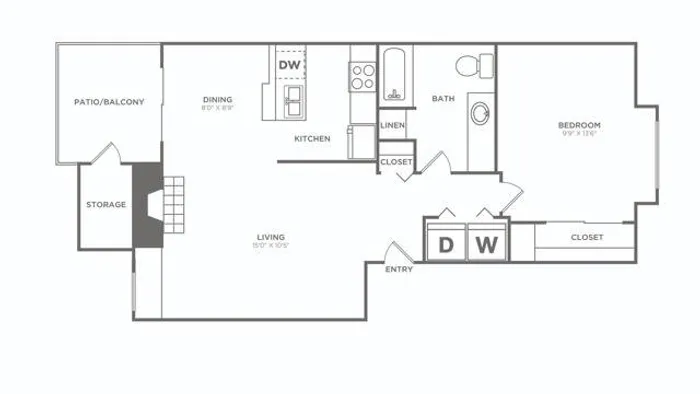 One Bedroom Renovated | 1 bed 1 bath | 698 sq ft