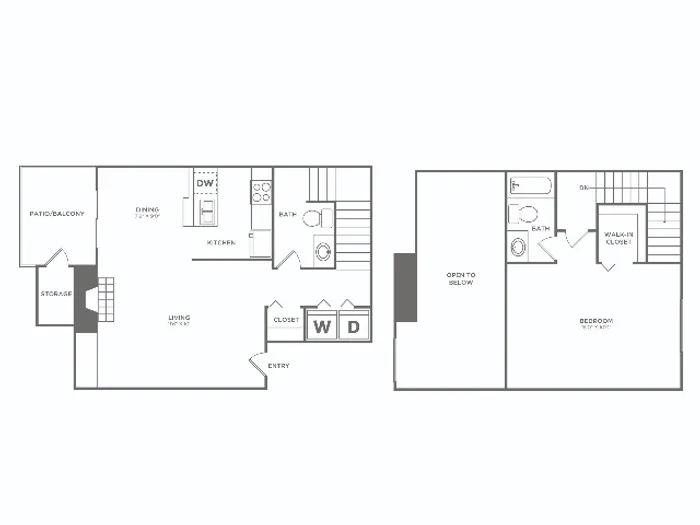 One Bedroom | 1 bed 1 bath | 830 sq ft