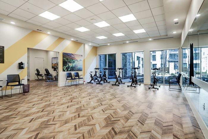 Fitness center bikes