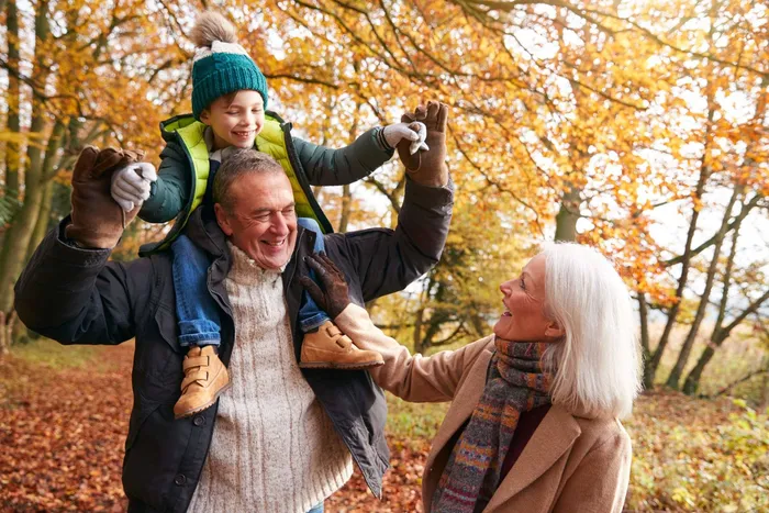 Couple and Grandchild Laughing