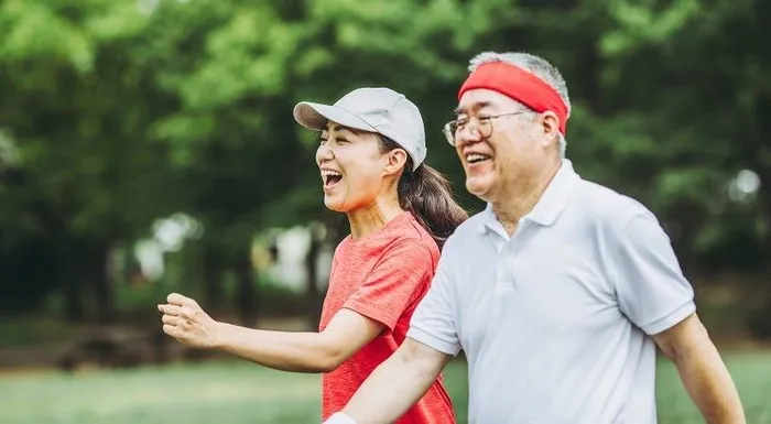 Active Couple Jogging