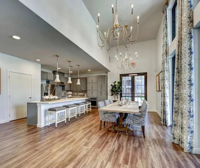 kitchen and dining area
